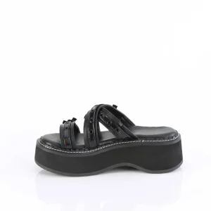 Noir 5 cm EMILY-07 mules plateforme femme emo gothic