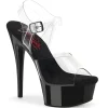 Noir 15 cm EXCITE-608 chaussure à talons de pole dance