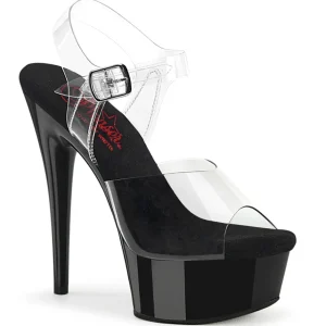 Noir 15 cm EXCITE-608 chaussure à talons de pole dance