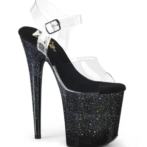 Noir 20 cm FLAMINGO chaussures plateforme et talons glitter