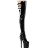 Noir 20 cm FLAMINGO-3055 Cuissardes Bottes Plateforme
