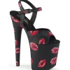 Noir 20 cm FLAMINGO-809KISSES talons hauts pleaser plateforme