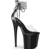Noir 20 cm FLAMINGO-824RS talon haut avec bande de cheville