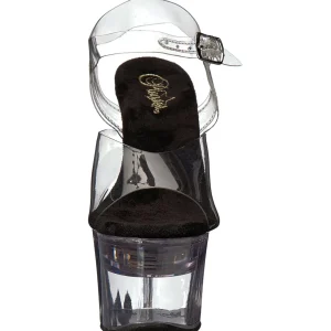 Noir 18 cm FLASHDANCE-708 sandales LED ampoule pour stripteaseuse