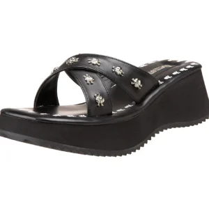 Noir 6,5 cm FLIP-05 Plateforme Tongs Gothique Femmes