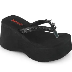 Noir 9 cm FUNN-35 mules plateforme femme emo gothic