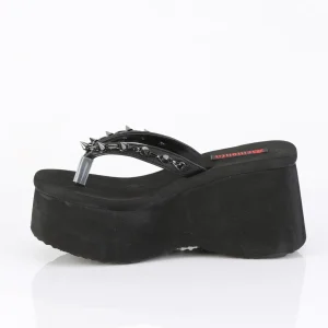 Noir 9 cm FUNN-35 mules plateforme femme emo gothic