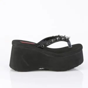Noir 9 cm FUNN-35 mules plateforme femme emo gothic