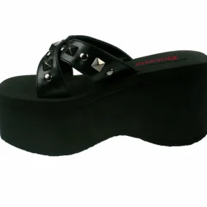 Noir 9 cm FUNN-29 Plateforme Tongs Gothique Femmes