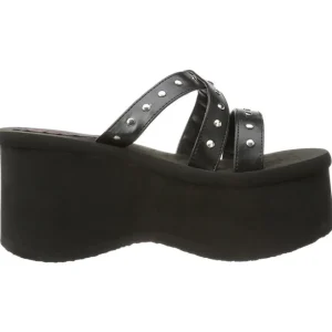 Noir 9 cm FUNN-19 Plateforme Tongs Gothique Femmes