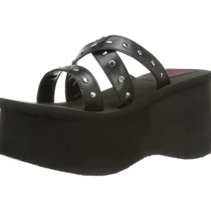Noir 9 cm FUNN-19 Plateforme Tongs Gothique Femmes