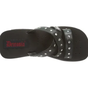Noir 9 cm FUNN-19 Plateforme Tongs Gothique Femmes