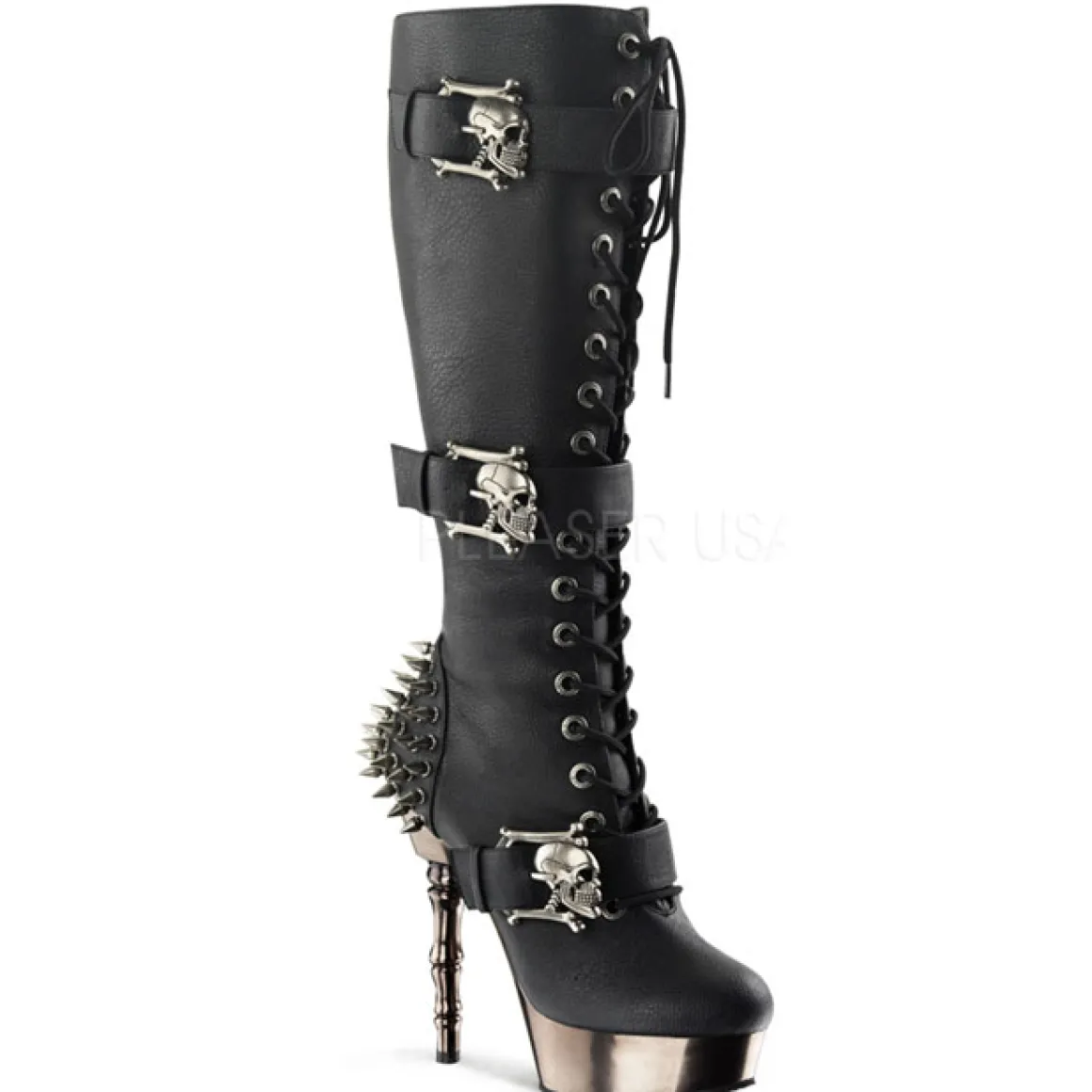 noir__cm_muerto_chrome_pl_0.webp Noir 14 cm MUERTO-2028 Chrome Plateforme Bottes Femmes