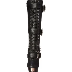 Noir 14 cm MUERTO-2028 Chrome Plateforme Bottes Femmes