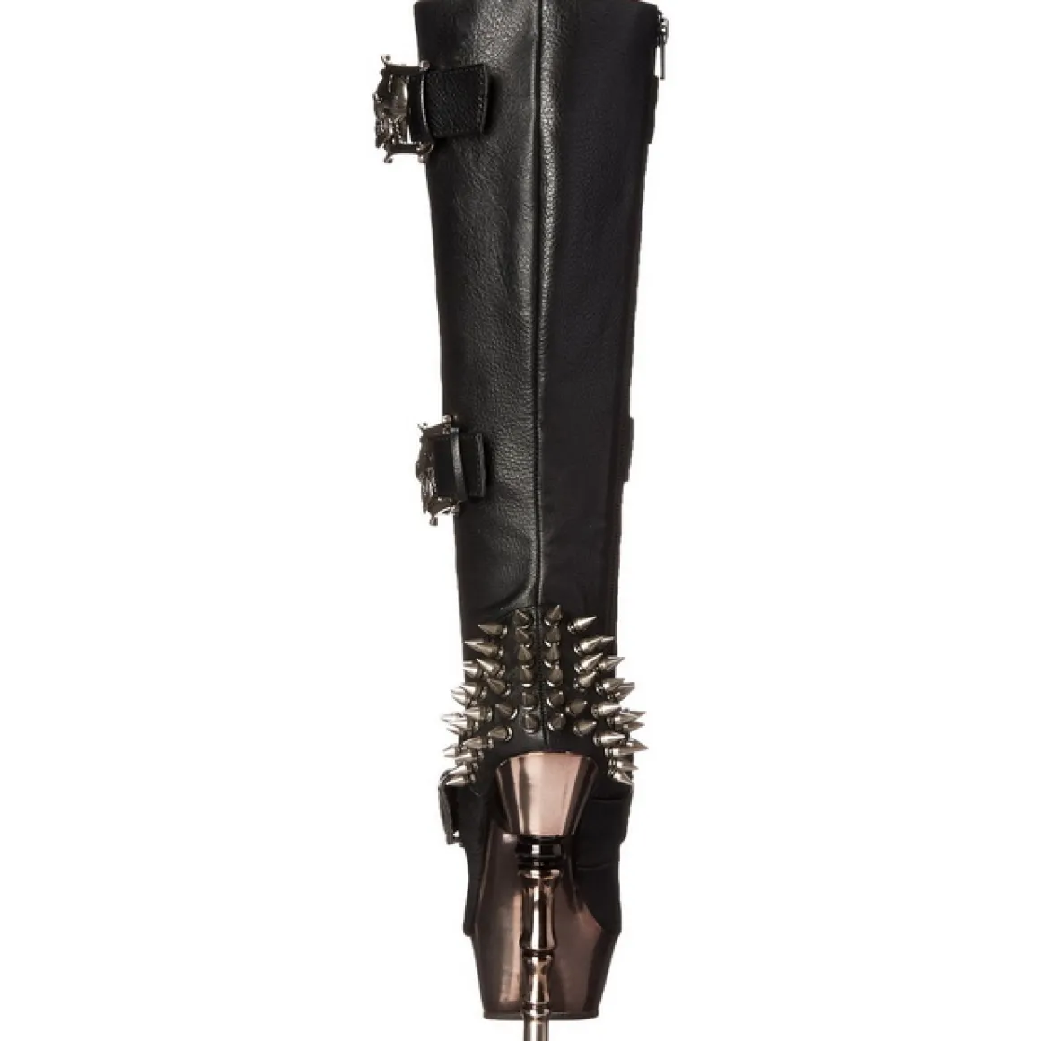 noir__cm_muerto_chrome_pl_5.webp Noir 14 cm MUERTO-2028 Chrome Plateforme Bottes Femmes