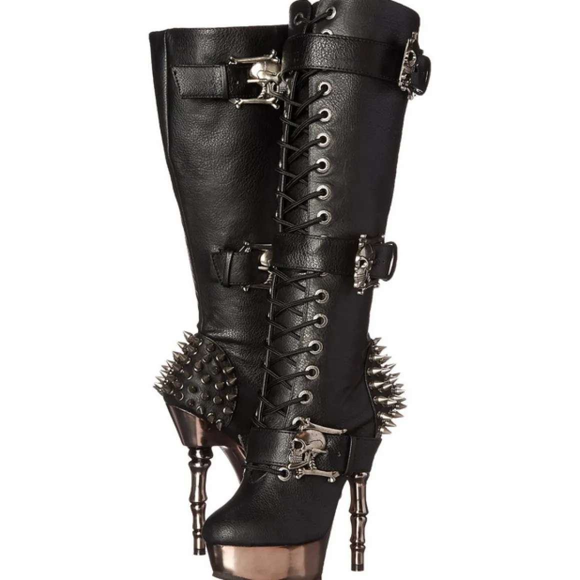 noir__cm_muerto_chrome_pl_6.webp Noir 14 cm MUERTO-2028 Chrome Plateforme Bottes Femmes