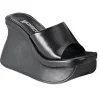 Noir 11,5 cm PACE-01 Plateforme Tongs Gothique Femmes