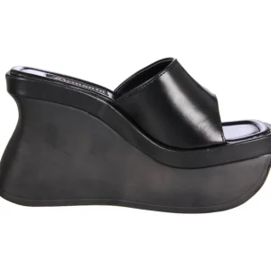 Noir 11,5 cm PACE-01 Plateforme Tongs Gothique Femmes