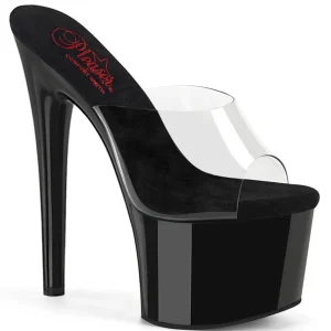 Noir 20 cm PASSION-701 mules talons hauts de pole dance