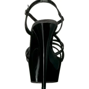 Noir 15 cm Pleaser DELIGHT-613 Sandales femme à talon