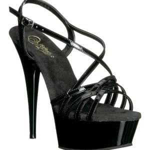 Noir 15 cm Pleaser DELIGHT-613 Sandales femme à talon