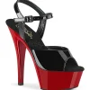 Noir 15 cm Pleaser KISS-209 Rouge Plateforme Talons Hauts