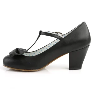 Noir 6,5 cm retro vintage WIGGLE-50 Pinup escarpins femmes à talons épais