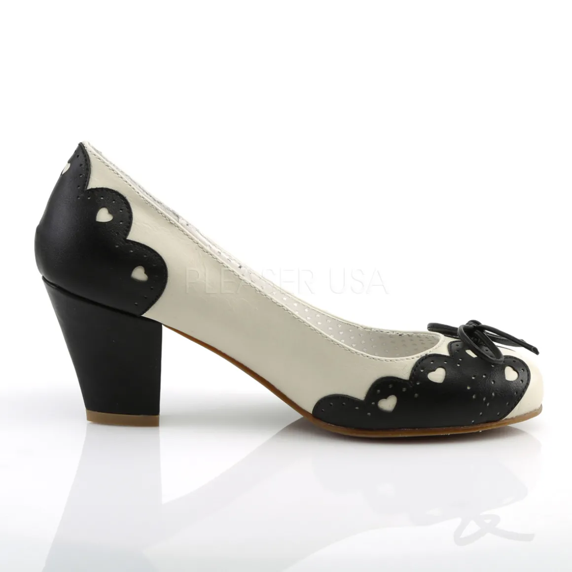 Noir 6,5 cm retro vintage WIGGLE-17 Pinup escarpins femmes à talons épais