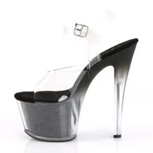 Noir 18 cm SKY-308G-T etincelle sandales avec plateforme