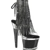 Noir 18 cm SPECTATOR-1017RSF talons hauts bottines a frangees