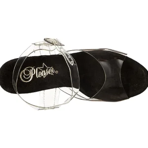 Noir 18 cm STARDUST-708T Plateforme Sandales Hauts Talons