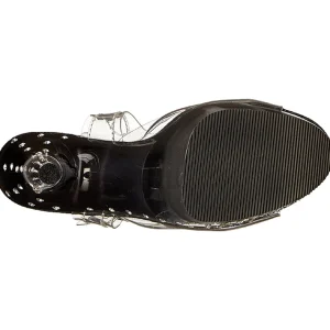 Noir 18 cm STARDUST-708T Plateforme Sandales Hauts Talons