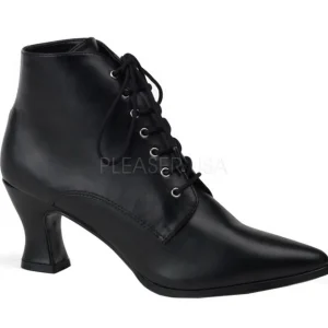 Noir 7 cm VICTORIAN-35 Bottines à Lacets Talons Hauts Femmes