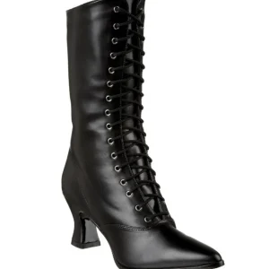 Noir 7 cm VICTORIAN-120 Bottines à Lacets Talons Hauts Femmes