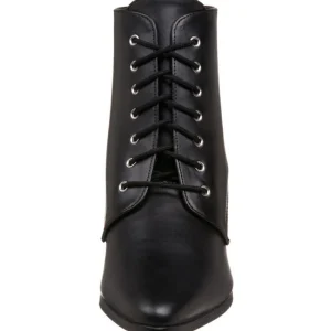 Noir 7 cm VICTORIAN-35 Bottines à Lacets Talons Hauts Femmes