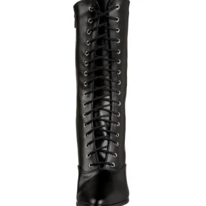 Noir 7 cm VICTORIAN-120 Bottines à Lacets Talons Hauts Femmes
