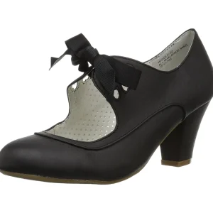 Noir 6,5 cm WIGGLE-32 retro vintage escarpins maryjane à talons épais