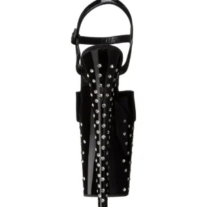 Noir Cristal Pierre 20 cm STARDUST-809 Chaussures Plateau Talon Haut