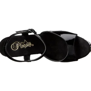 Noir Cristal Pierre 20 cm STARDUST-809 Chaussures Plateau Talon Haut