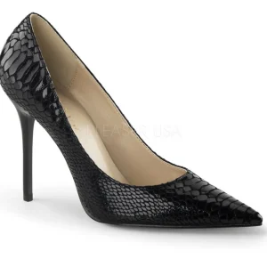 Noir Cuir 10 cm CLASSIQUE-20SP Escarpins Talon Aiguille Femmes