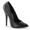 Noir Cuir 15 cm DOMINA-420 Escarpins Talons Aiguilles Hommes