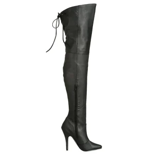 Noir Cuir 13 cm LEGEND-8899 bottes overknee femme