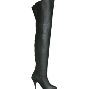 Noir Cuir 10,5 cm LEGEND-8868 bottes overknee femme