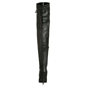 Noir Cuir 13 cm LEGEND-8899 bottes overknee femme