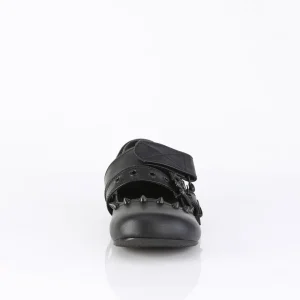 Noir DAISY-03 chaussures ballerines femmes gothique talons plates