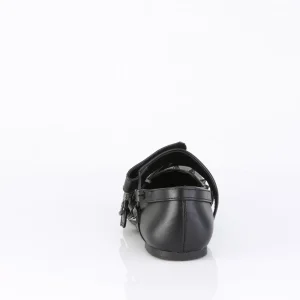 Noir DAISY-03 chaussures ballerines femmes gothique talons plates