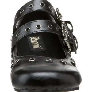 Noir DAISY-03 chaussures ballerines gothique talons plates
