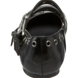 Noir DAISY-03 chaussures ballerines gothique talons plates