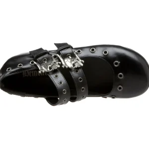 Noir DAISY-03 chaussures ballerines gothique talons plates