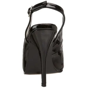 Noir escarpins verni 13 cm SEDUCE-317 slingback escarpins à bout pointu